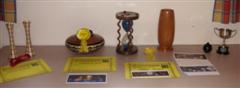 Table with some of the winning pieces in the individual competition at Mytchett